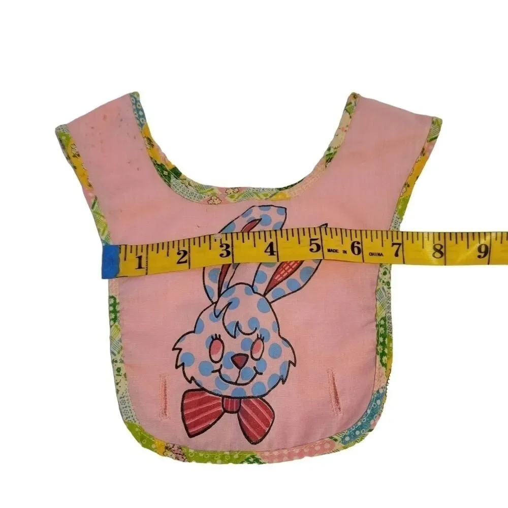 Vintage 70s Easter or Summer Romper with Bunny Rabbit Plaid Quirky OOAK